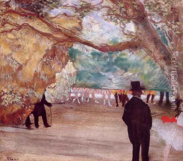The Curtain Oil Painting - Edgar Degas