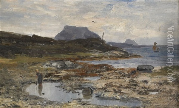 Ved Floro Oil Painting - Fredrik Jonas Lucian Botfield Collett