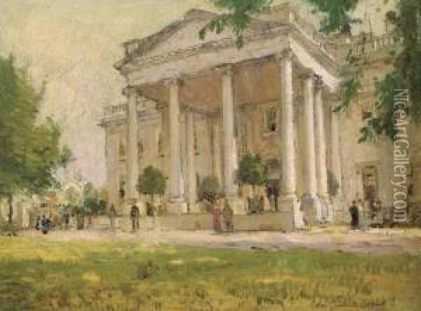 The White House Oil Painting - Colin Campbell Cooper