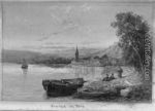 Braubach On The Rhine Oil Painting - Charles Rowbotham