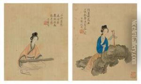 Exemplary Women Oil Painting - Gai Qi