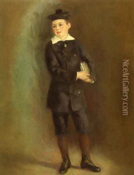 The Little School Boy Oil Painting - Pierre Auguste Renoir