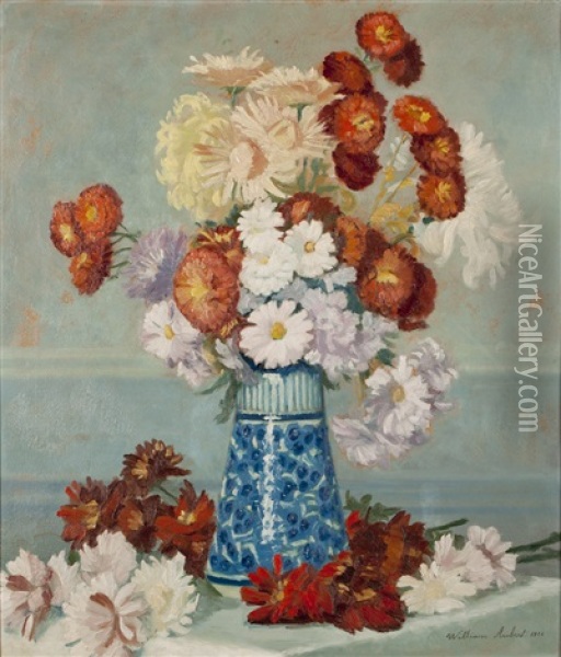 Nature Morte Aux Fleurs Oil Painting - William-Victor Aubert
