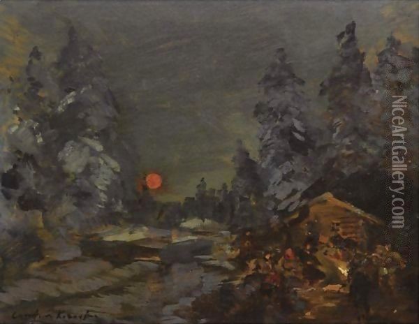 The Camp Fire Oil Painting - Konstantin Alexeievitch Korovin