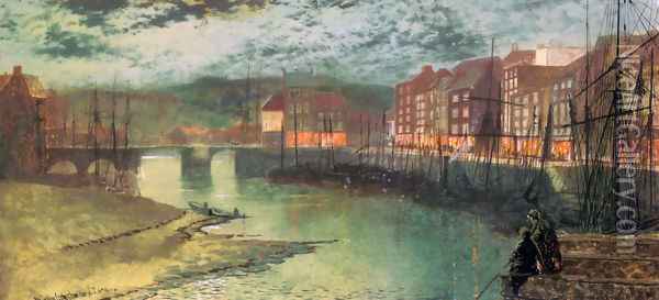 Whitby Docks Oil Painting - John Atkinson Grimshaw