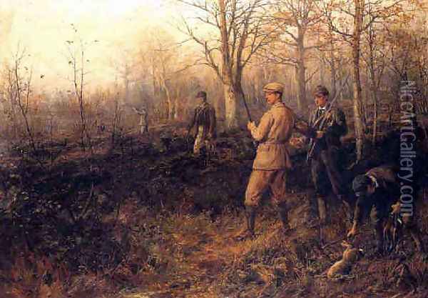 The shooting party Oil Painting - Heywood Hardy
