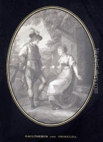 Adelaide & Galtherus And Griselda Oil Painting - Giovanni Batista Cipriani