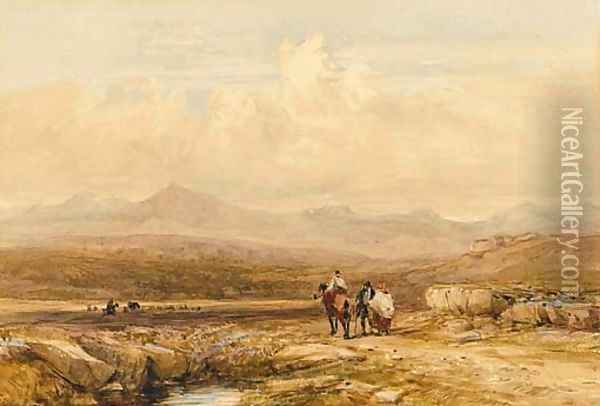 The Snowdon Range Oil Painting - David Cox