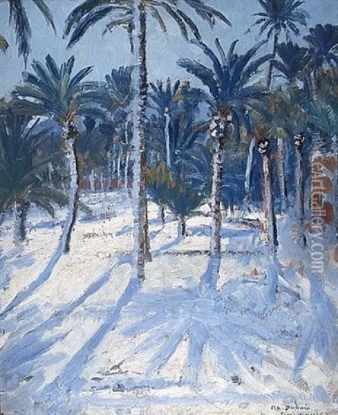 Figuig Sous La Neige, Sud Oranais Oil Painting - Paul Emile Dubois