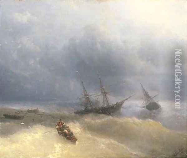 The Shipwreck 3 Oil Painting - Ivan Konstantinovich Aivazovsky