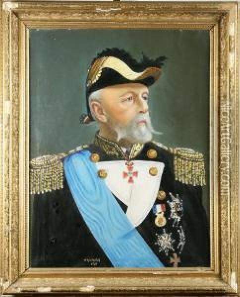 Portratt Pakung Oscar Ii Oil Painting - Carl Gabriel Wadell