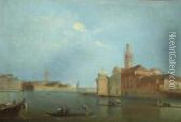 L'isola Di San Michele Verso Murano Oil Painting - Giacomo Guardi