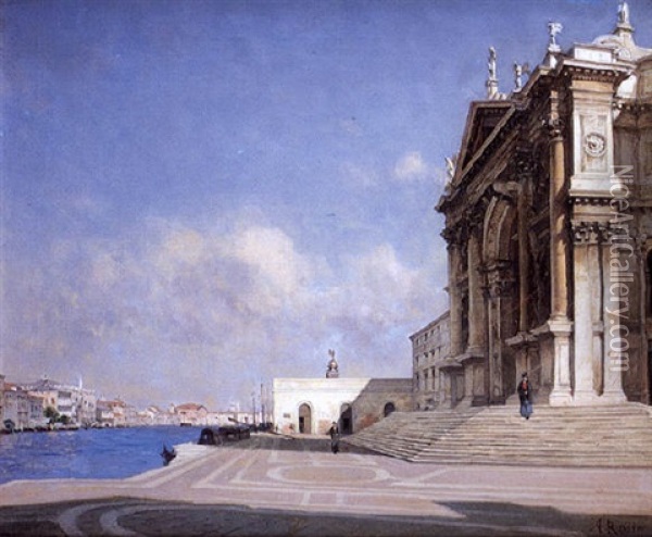 Santa Maria Della Saluta, Venecia Oil Painting - Amedee Rosier