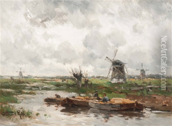 Morgen Bij Megen Oil Painting - Willem Cornelis Rip