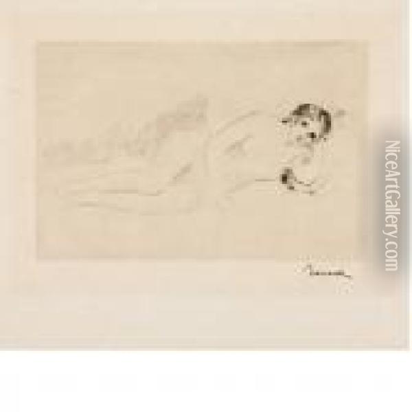 Femme Nue Couchee Oil Painting - Pierre Auguste Renoir
