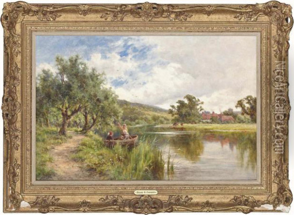 The Rowing Party Oil Painting - Henry Hillier Parker