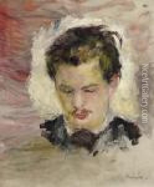 Portrait De Georges Riviere Oil Painting - Pierre Auguste Renoir
