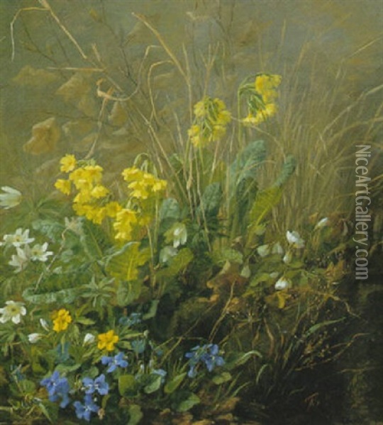Wildflowers Oil Painting - Anthonie Eleonore (Anthonore) Christensen