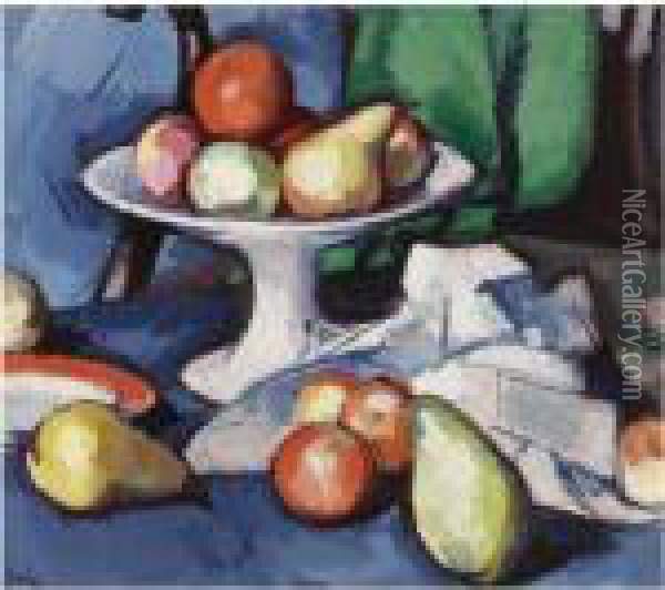 Still Life Of Fruit Oil Painting - Samuel John Peploe