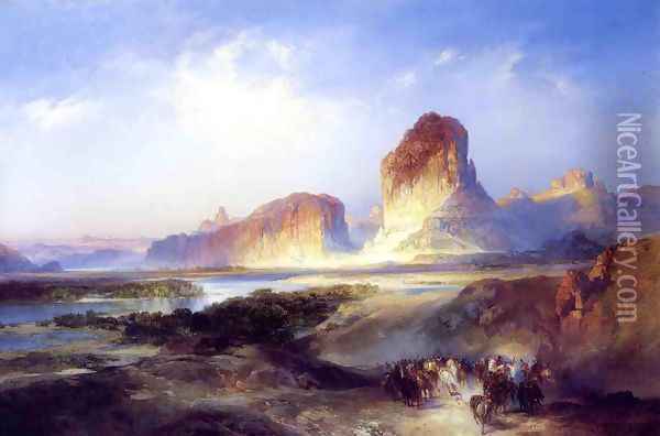 Green River Wyoming Oil Painting - Thomas Moran