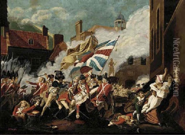 The Death Of Major Peirson, 6 January 1781 Oil Painting - John Singleton Copley