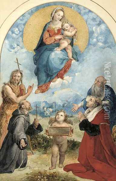 Madonna di Foligno Oil Painting - William Charles Thomas Dobson