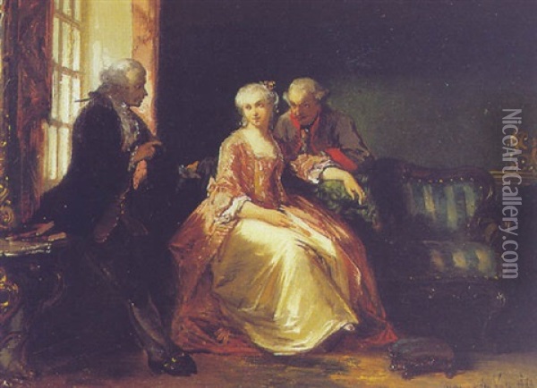The Rivalry Oil Painting - Herman Frederik Carel ten Kate