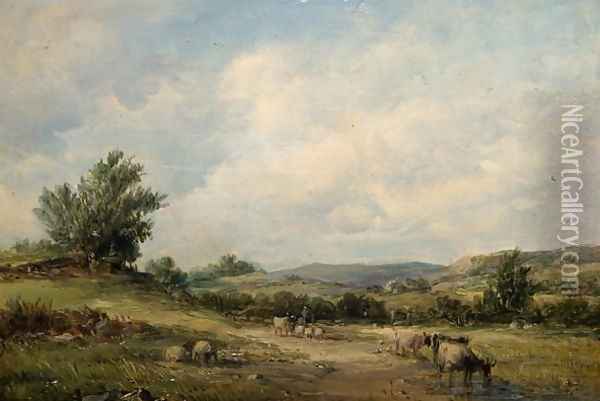 In the Vale of Neath Oil Painting - Alfred Vickers