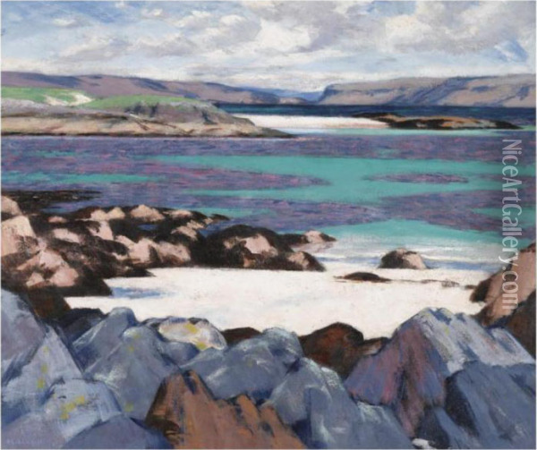 The North End Of Iona Oil Painting - Francis Campbell Boileau Cadell