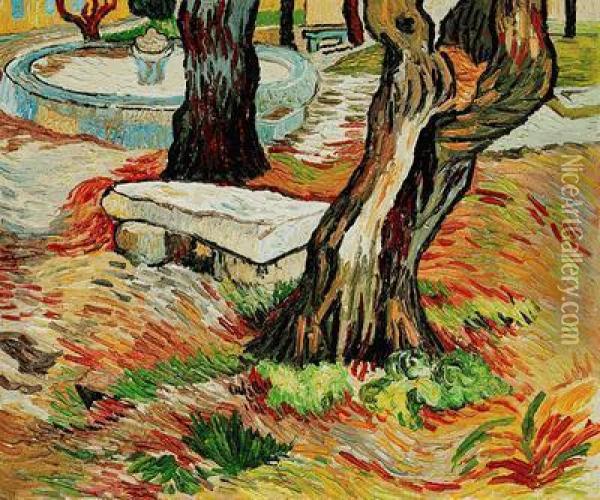 The Bench At Saint Remy Oil Painting - Vincent Van Gogh