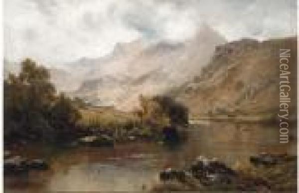 Tan-y-bwlch, Capel Curig, North Wales Oil Painting - Alfred de Breanski