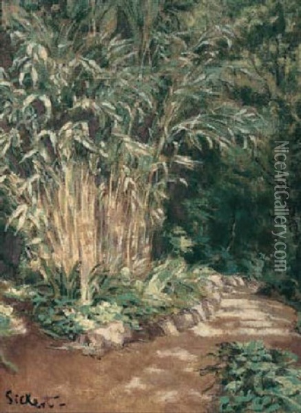 Bamboo In The Shadows Oil Painting - Walter Sickert