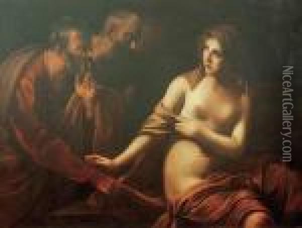 Zuzanna I Starcy Oil Painting - Guido Reni