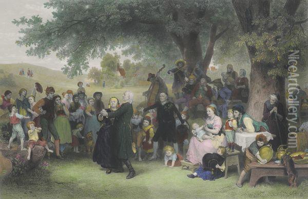 La Cinquantaine. Oil Painting - Louis Dubois D'Aissche