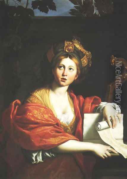 Cumaean Sibyl Oil Painting - Domenico Zampieri (Domenichino)