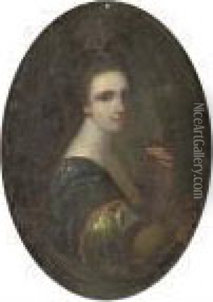 Portrait Of A Lady Oil Painting - Pierre Le Romain I Mignard