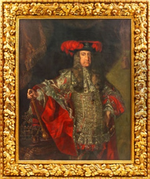 Portratt Forestallande Kejsare Karl Vi Av Habsburg Oil Painting - Jacob van Schuppen