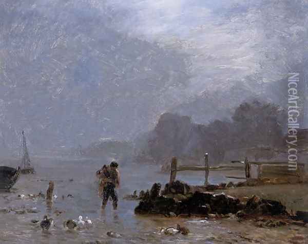 The Fisherman Oil Painting - Constant Troyon