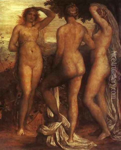 The Judgement of Paris Oil Painting - George Frederick Watts
