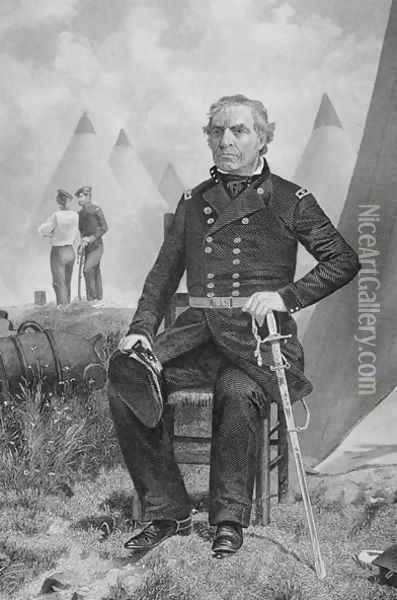 Portrait of Zachary Taylor Oil Painting - Alonzo Chappel
