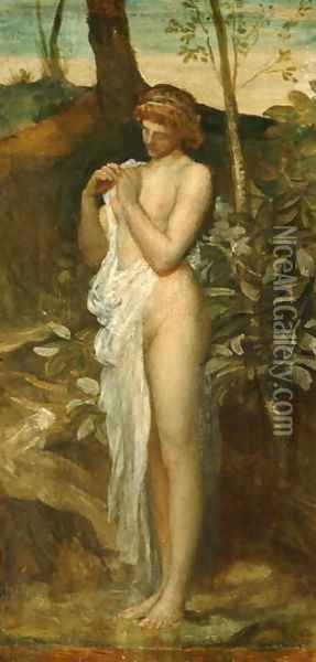 Daphne's Bath, c.1880 Oil Painting - George Frederick Watts