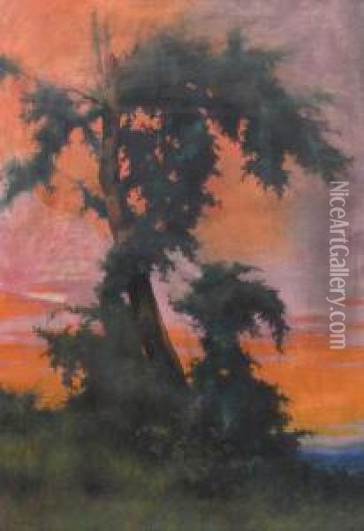 Copacul Singuratic Oil Painting - Misu Teisanu