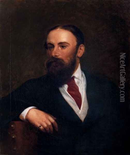Portrait Of Sir Wyndham Knatchbull, 12th Bt. Oil Painting - Richard Buckner