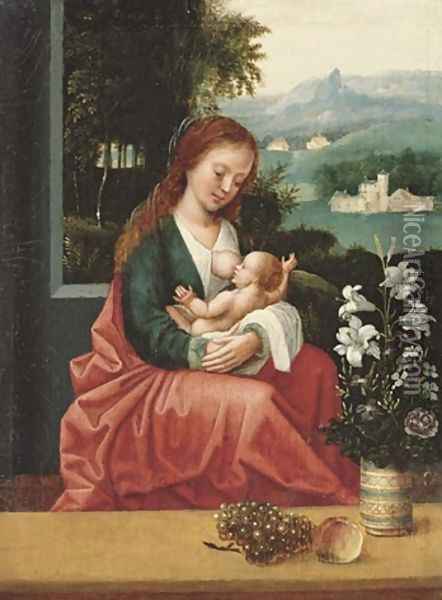 The Virgin and Child Oil Painting - Ambrosius Benson