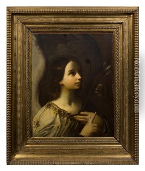 Angelo Annunciante Oil Painting - Giovanni Andrea Sirani
