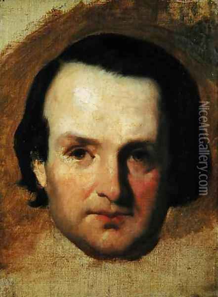 Study for a portrait of Victor Hugo 1802-85 Oil Painting - Francois - Joseph Heim
