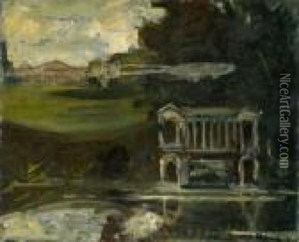 Paysage Oil Painting - Jacques-Emile Blanche