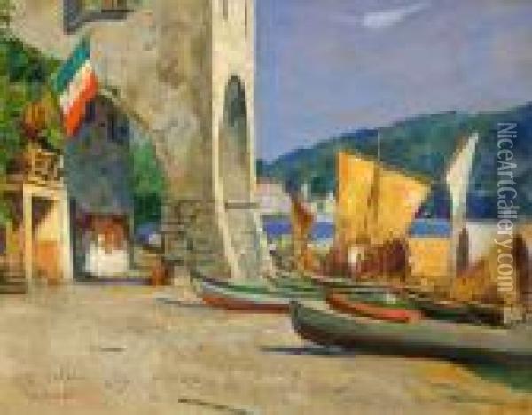 Angolo Di Lago Oil Painting - Giovanni Colmo