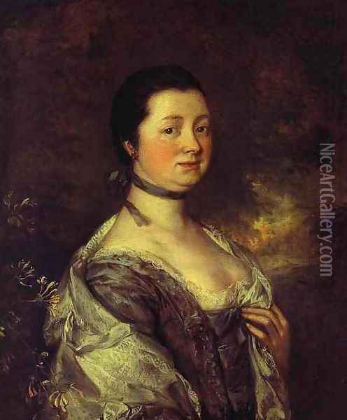 The Artist's Wife Oil Painting - Thomas Gainsborough
