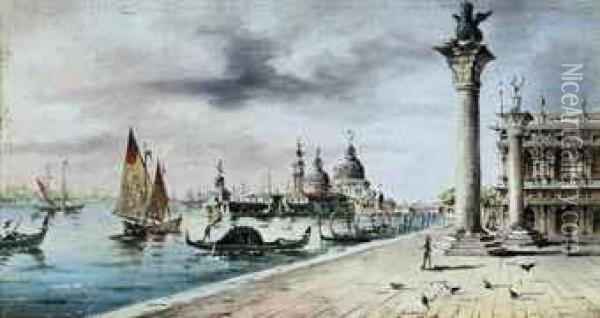 The Molo, Venice Oil Painting - Giovanni Grubacs
